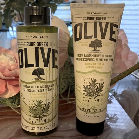 KORRES Pure Greek Olive Oil Blossom Shower Gel and Body lotion (250 mL, 125 mL) - Picture 1 of 7